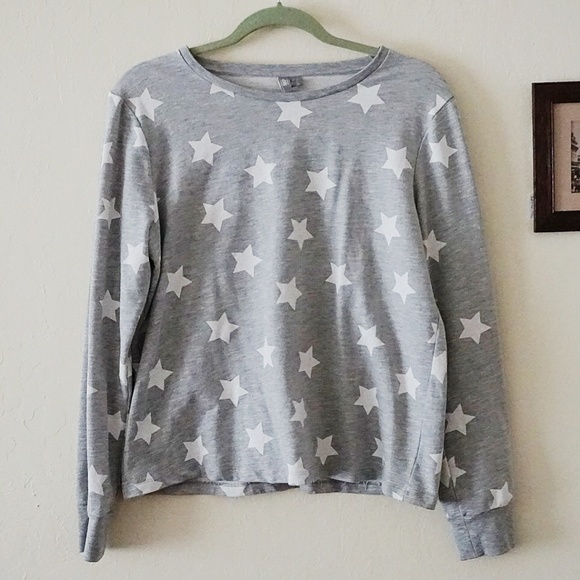ASOS Sweaters - Asos | Gray Star Print Crew Neck Sweater
